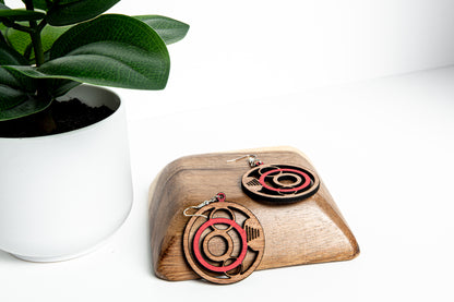 Wooden Circle Earrings with our exquisite collection at Nine Magnets. 