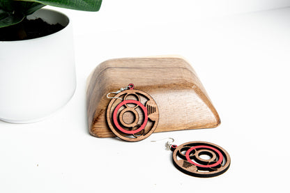 Wooden Circle Earrings