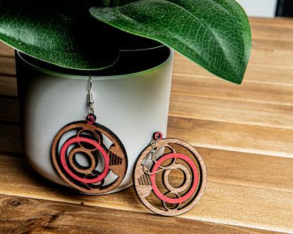 Wooden Circle Earrings