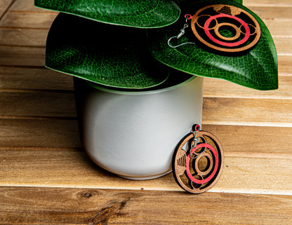 Wooden Circle Earrings