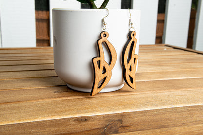 Craft Earrings, laser crafted/Handmade craft