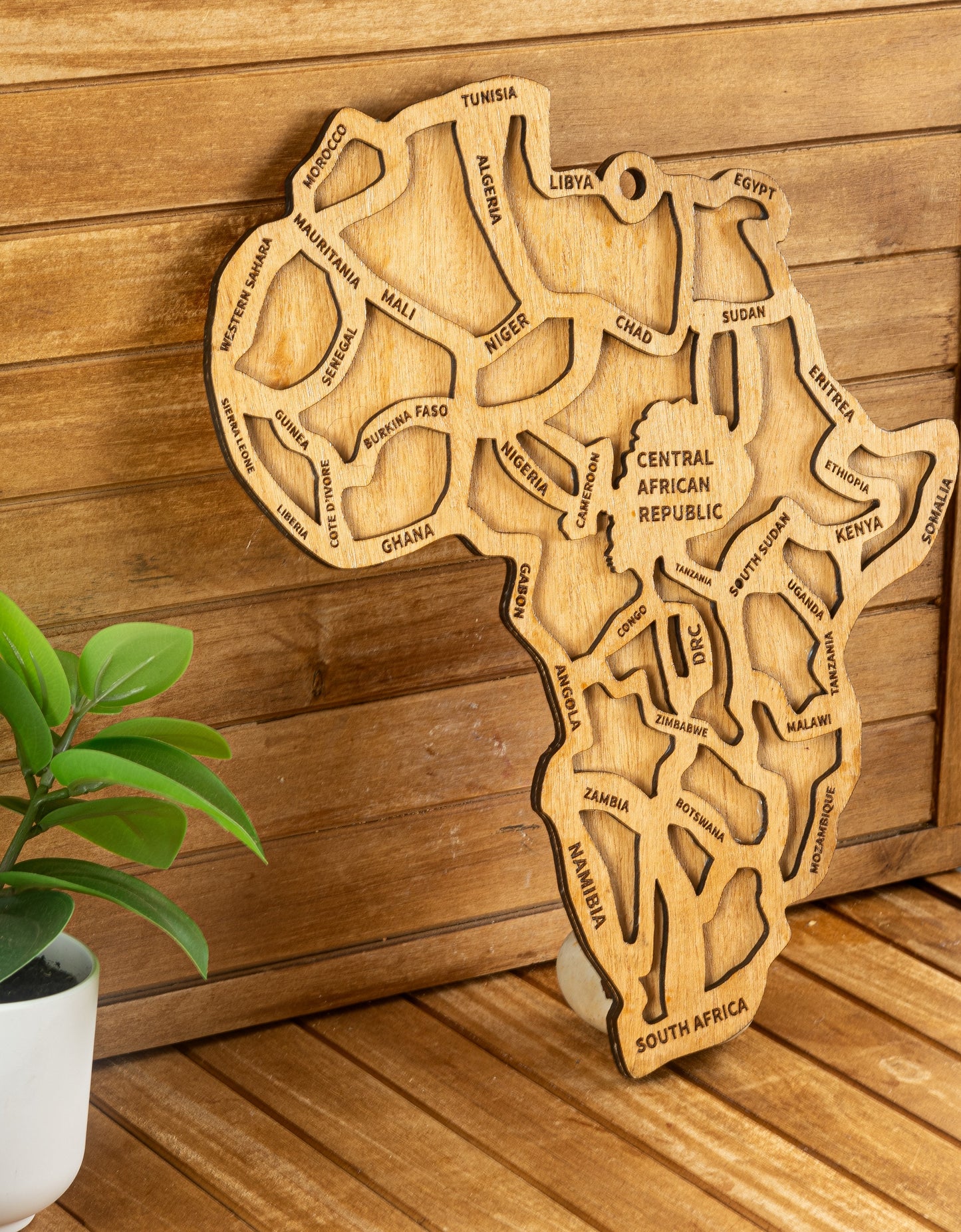 Wooden Africa Wall Art