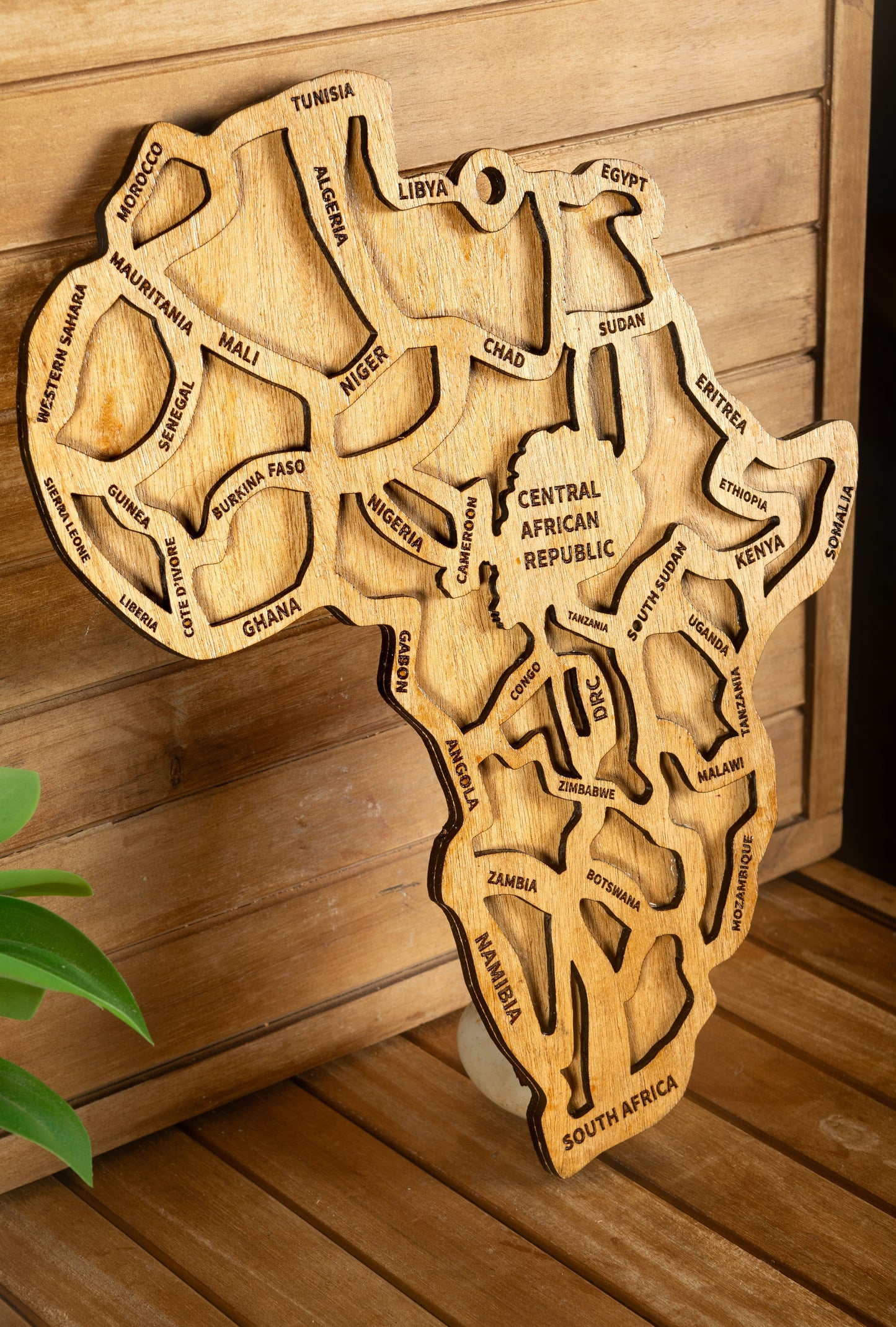 Wooden Africa Wall Art