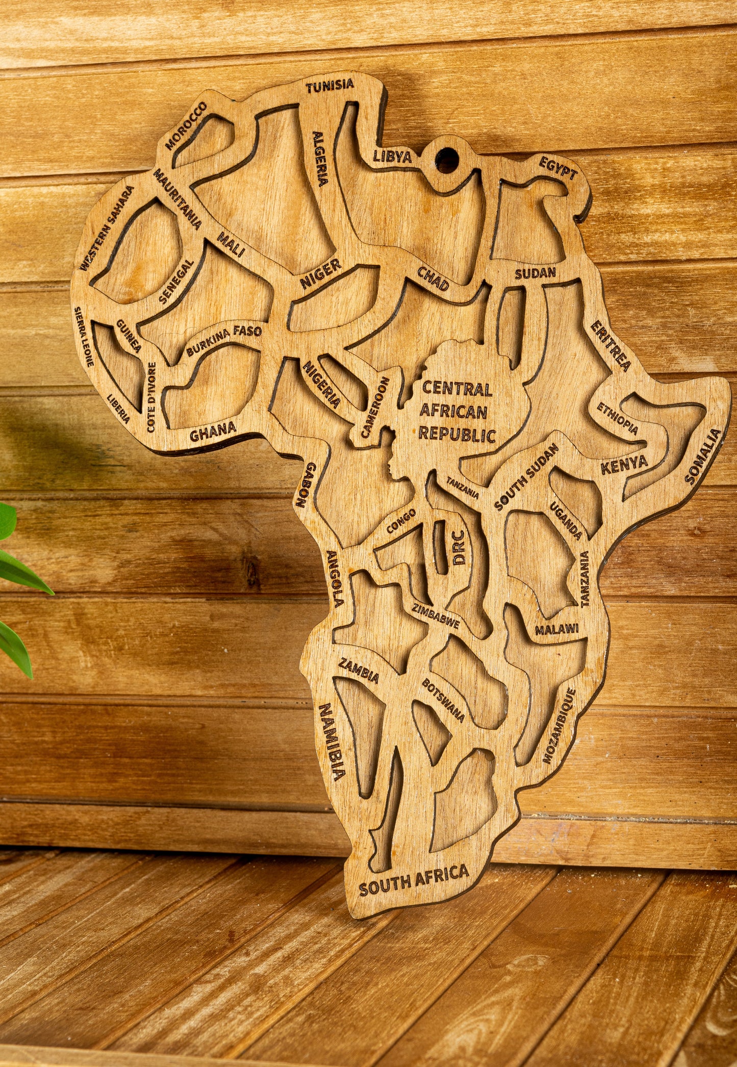 Wooden Africa Wall Art